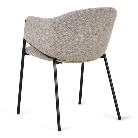 Carolina spisebordsstol i beige boucle