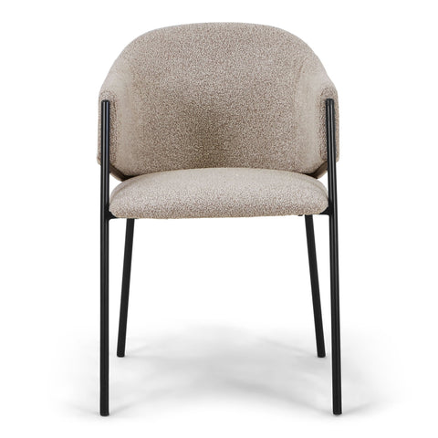 Carolina spisebordsstol i beige boucle