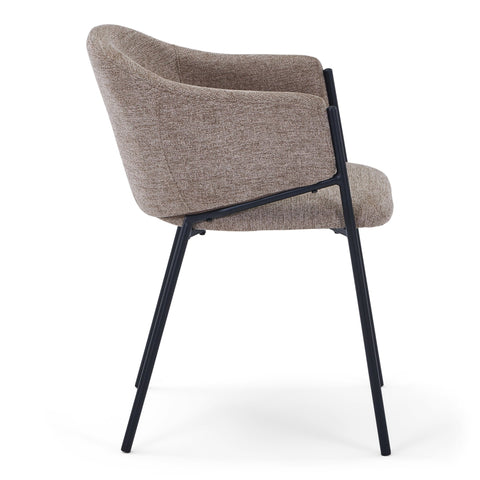 Carolina spisebordsstol i sand tekstil