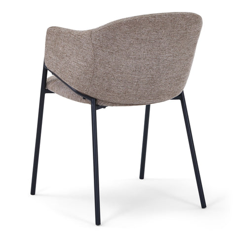 Carolina spisebordsstol i sand tekstil