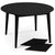 Villum - Rundt spisebord i sort med udtræk 120/160/200 cm - Inkl. 2 tillægsplader. Ridser (OU5493)