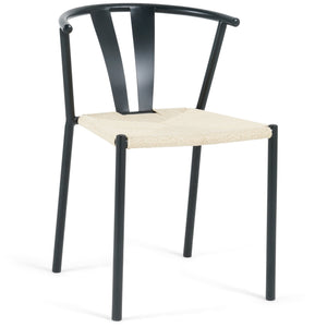 Shila spisebordsstol sort med flet