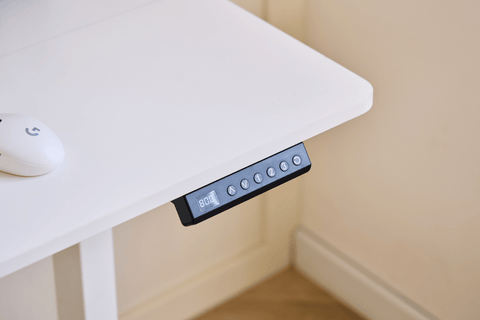 Damian hæve sænkebord skrivebord 120x60 cm i hvid