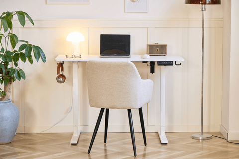 Damian hæve sænkebord skrivebord 120x60 cm i hvid