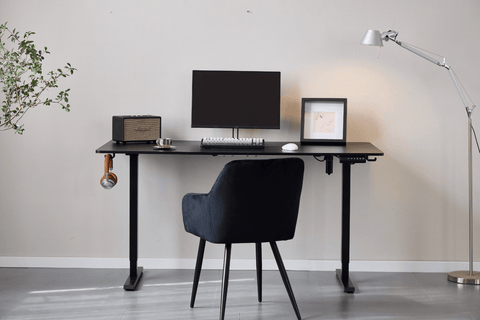 Damian hæve- og sænkebord skrivebord 160x80 cm i sort