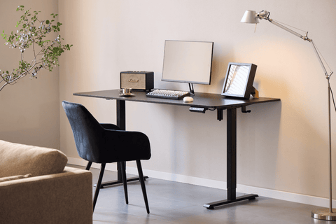 Damian hæve- og sænkebord skrivebord 160x80 cm i sort