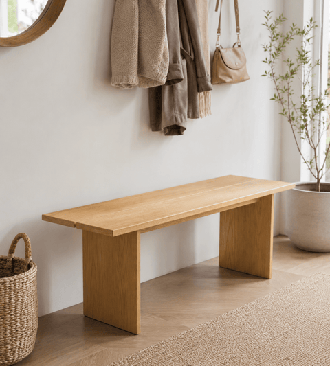 Mekia - bænk i eg 110x35x45 cm