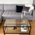 Brandy - Højrevendt og venstrevendt vendbar chaiselong sofa grå - L: 290  x D: 96 x H: 80 cm