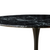Zander - Rundt sort marmor-look spisebord med trompetfod - Ø100 cm