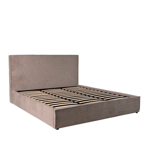 Elliot sengeramme med opbevaring 180x200 cm i sand tekstil