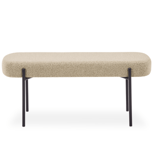Helena bænk i beige boucle 100x36x43 cm