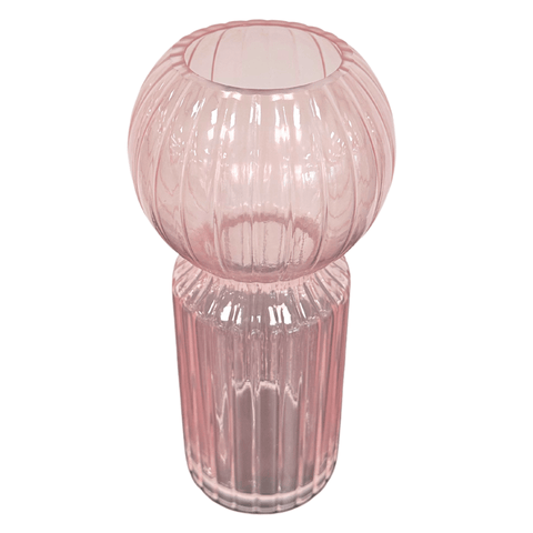 Hera glasvase lyserød 23 cm