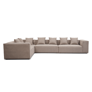 Hailey - Hjørnesofa modulsofa i sand med 4 moduler (Opstilling 1) L: 368 X D: 247 X H: 65 cm