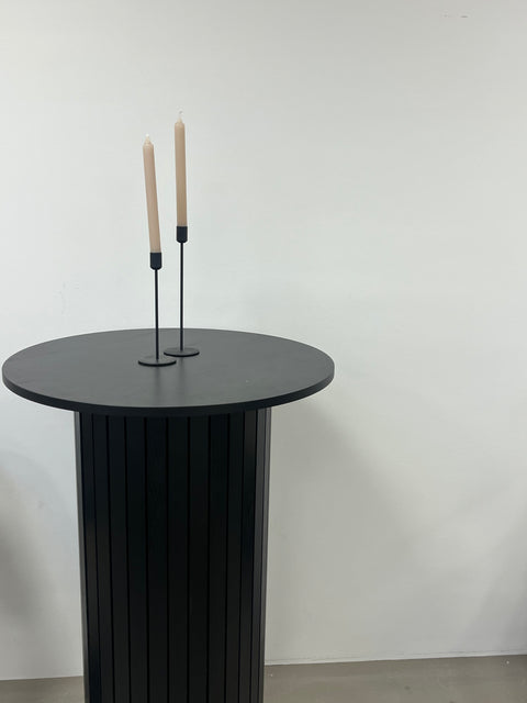 Milas rundt barbord i sort 80x105 cm
