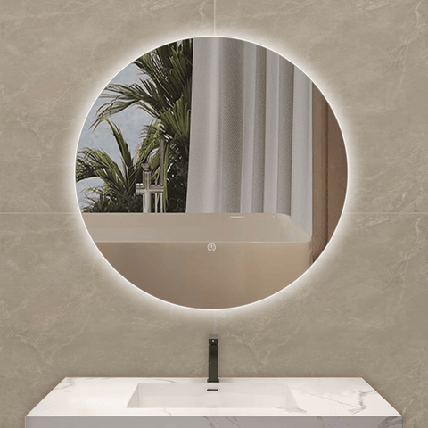 Zola rundt spejl med LED lys 80 cm