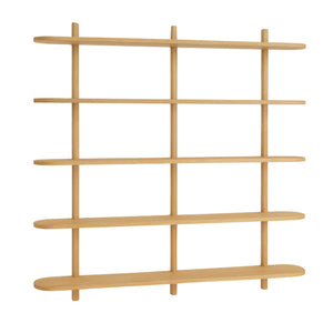 Juliet væghylde i eg med 5 hylder H:140 x D:22 x B:130 cm