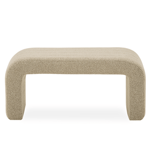 Lianna bænk i beige boucle 95x40x44 cm