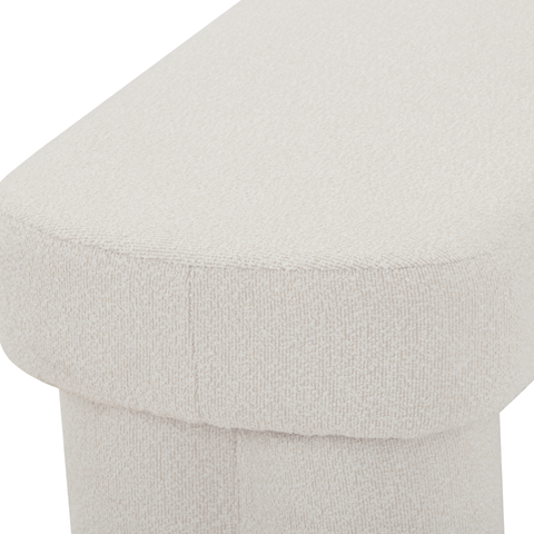 Linea bænk hvid Boucle 100x42x44 cm