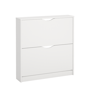 Livo skoskab med 2 låger i hvid