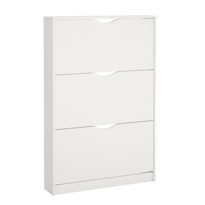 Livo skoskab med 3 låger i hvid