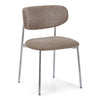 Lucinda spisebordsstol i chrome med sand tekstil
