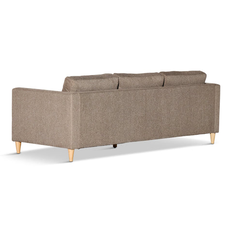 Lulu - Højrevendt og venstrevendt vendbar chaiselong sofa i sand - L: 215 x D: 82 x H: 78 cm