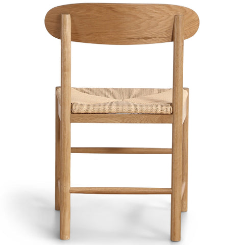 Madison træstol i eg med flet sæde