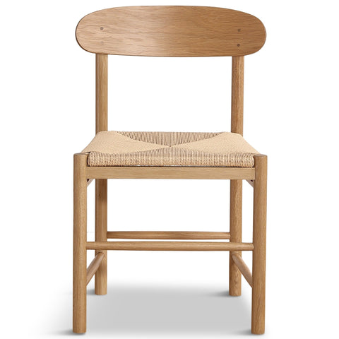 Madison træstol i eg med flet sæde