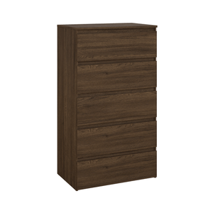 Maise kommode H:114 x B:65 x D:41 cm med 5 skuffer i røget egelook