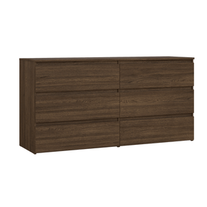 Maise kommode H:70 x B:138 x B:41 cm med 6 skuffer i røget egelook