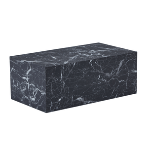 Maxine sofabord sort marmor look 90x50 cm