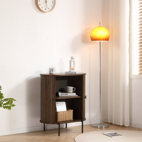 Florence jalousi skab med lameller i røget eg 70x40x85 cm