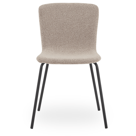 Miley spisebordsstol i beige boucle. Brudt emballage (OU12843)