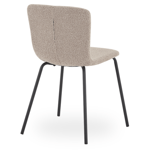 Miley spisebordsstol i beige boucle. Brudt emballage (OU12843)