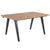 Spisebordssæt - Madelina sildebensbord 150 cm  + 4 x Rickie spisebordsstole sort (Forberedt til Tillægsplader)