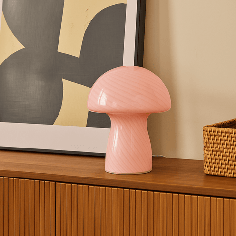 Ida Mushroom LED lampe lyserød 24 cm