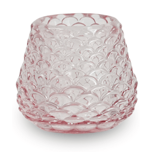 Naja glas fyrfadsstage lyserød 7 cm