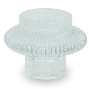 Nala glas lysestage klar 6 cm