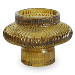 Nala glas lysestage amber 6 cm