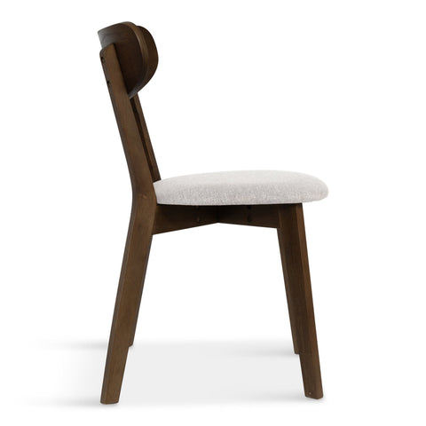 Rory spisebordsstol - Træstol i røget eg med polstret sæde