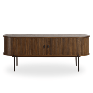 Florence jalousi tv-bord med lameller i røget eg 138x40x55 cm