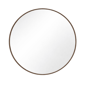 Ruthy spejl Ø60 cm med træramme i røget eg