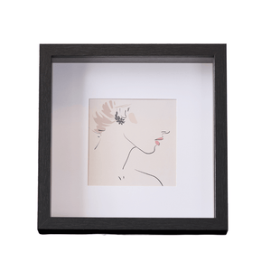 Salma dyb billedramme sort 25x25 cm