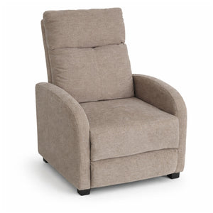 Silas lænestol i sand med vippefunktion og benstøtte