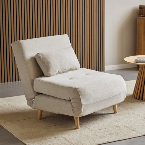 Thalia foldbar sovesofa beige tekstil