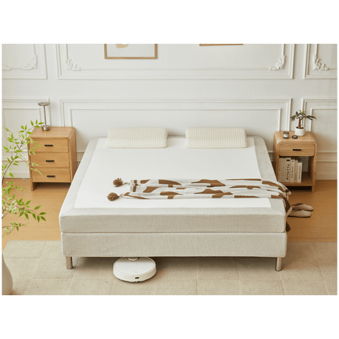 Theodor kontinentalseng i beige 180x200 cm inkl. chrome ben