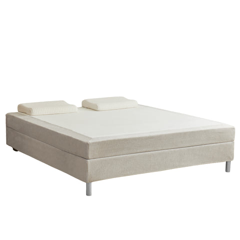 Theodor kontinentalseng i beige 180x200 cm inkl. chrome ben