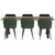 Spisebordssæt - Aura plankebord 200 cm røget eg + 6 x Carlo spisebordsstole mørkegrøn velour (Forberedt til Tillægsplader)