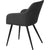 Thor spisebordsstol - Mørkegrå kunstlæder med armlæn - Brudt emballage (OU4520)