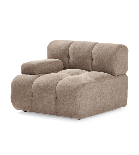 Lilie venstre modul i sand - L: 95 x D: 95 x H: 64 cm